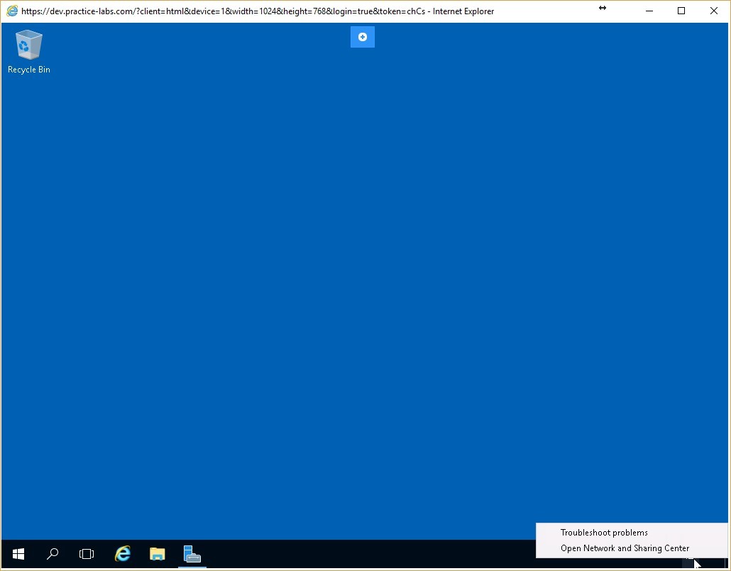 Figure 3.1 Screenshot of the PLABDC01 desktop